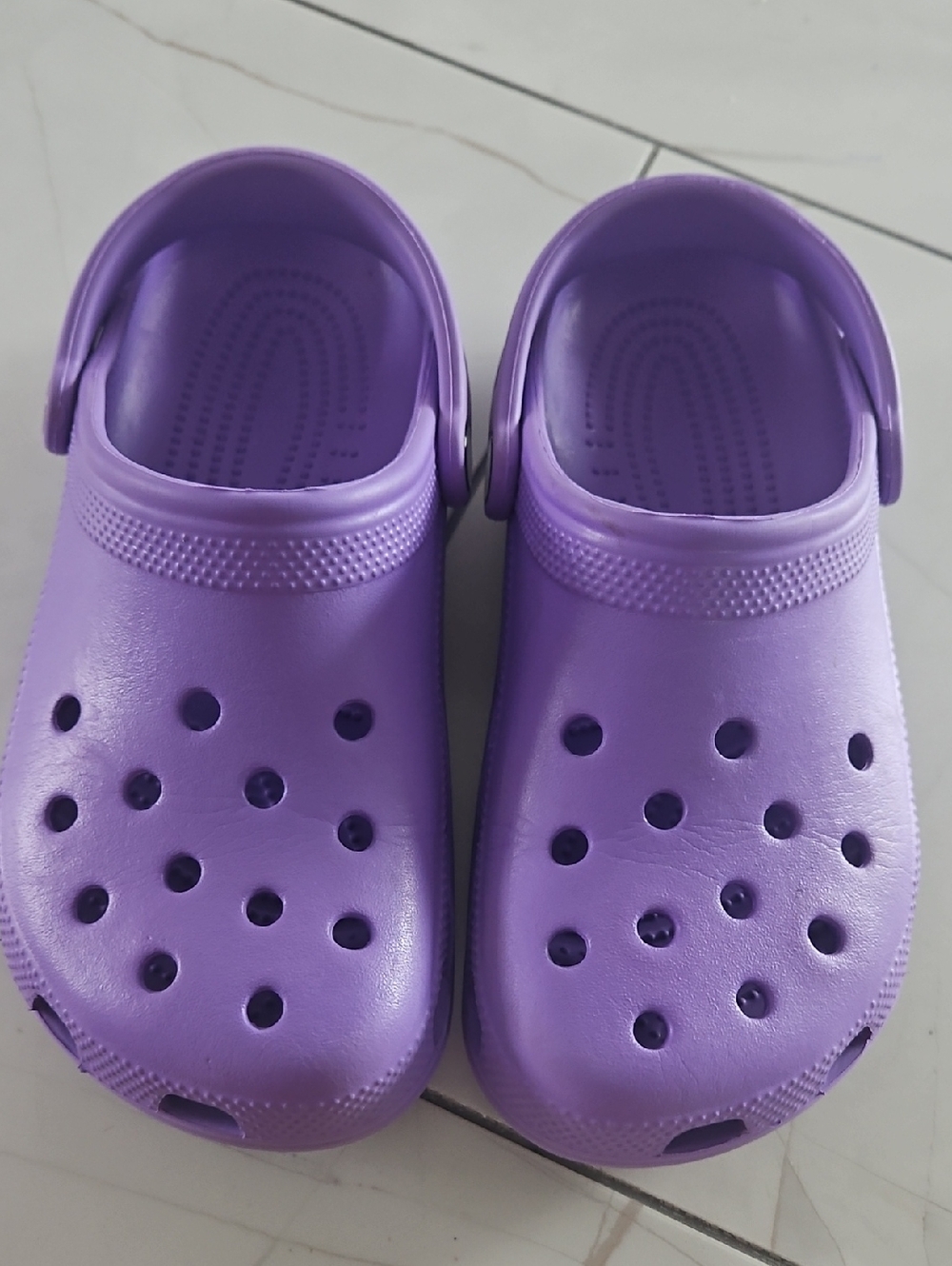 CROCS Kids Purple Slip-On Clogs with Heel Strap